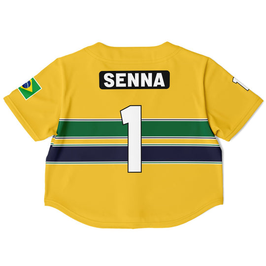 Senna - Nacional Helmet Crop Top Jersey - Furious Motorsport