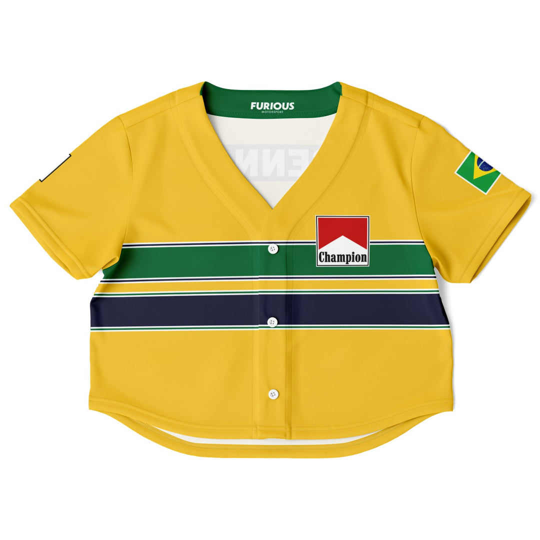 Senna - Nacional Helmet Crop Top Jersey - Furious Motorsport