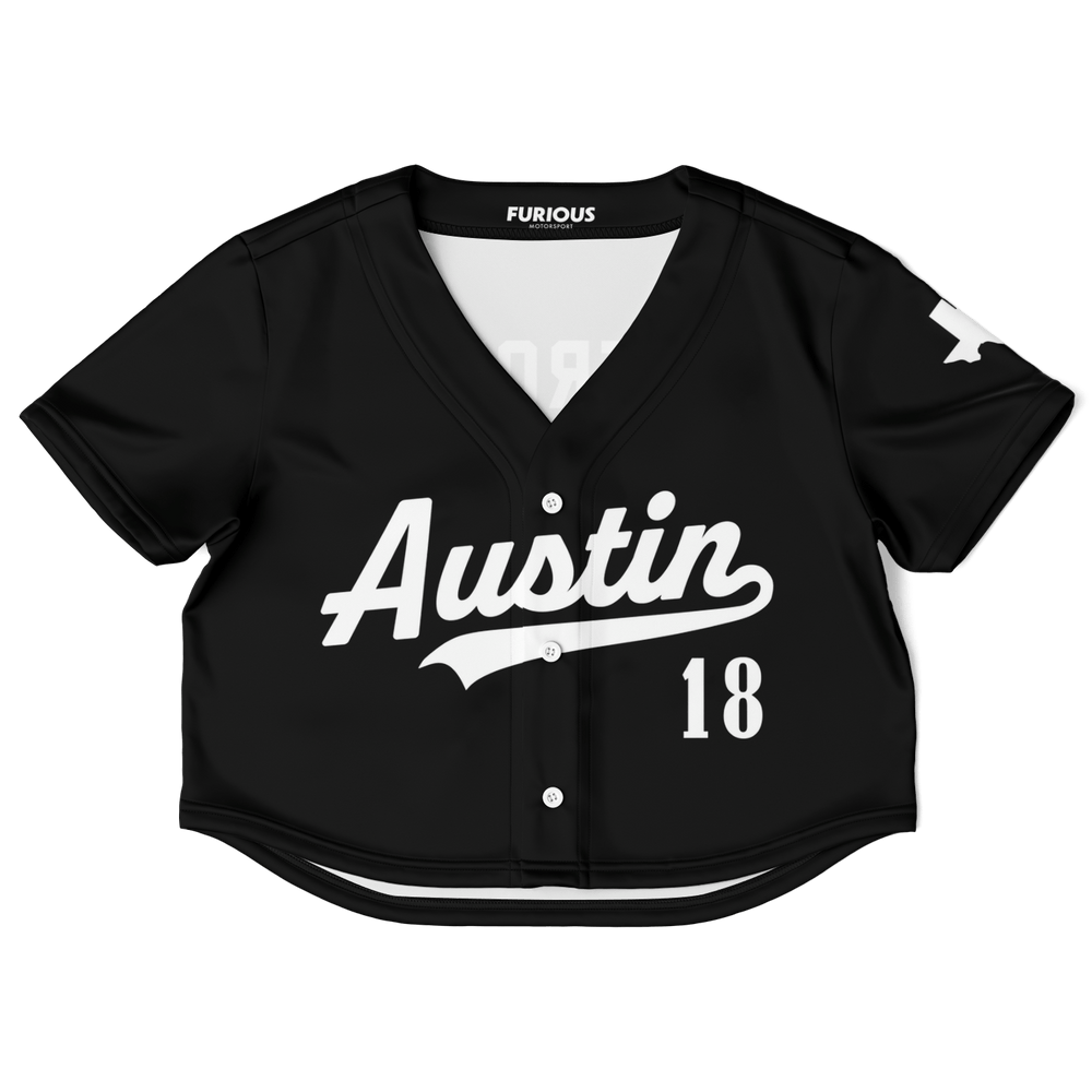 Stroll - Jet Black Austin Crop Top (Clearance) - Furious Motorsport