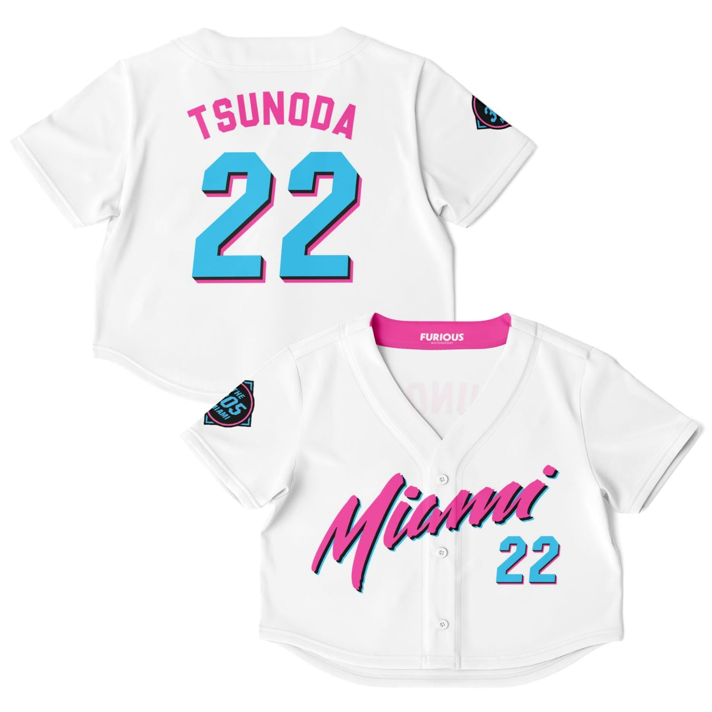 Tsunoda - Miami Vice Home Crop Top - Furious Motorsport