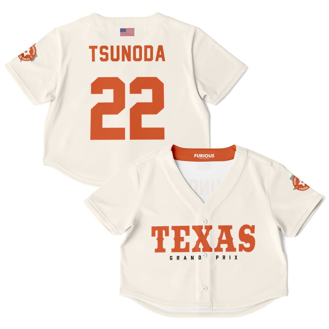 Tsunoda - Off-White Texas GP Crop Top (Clearance) - Furious Motorsport