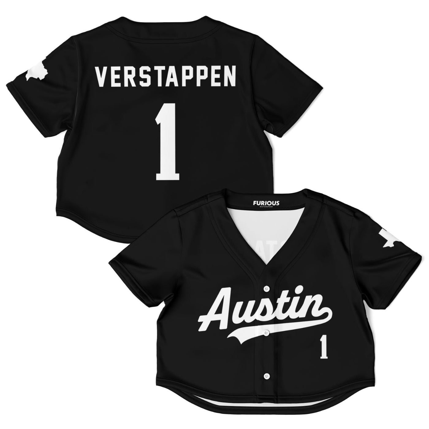 Verstappen - Jet Black Austin Crop Top - Furious Motorsport