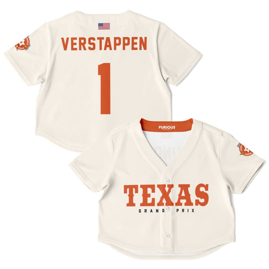 Verstappen - Off-White Texas GP Crop Top (Clearance) - Furious Motorsport