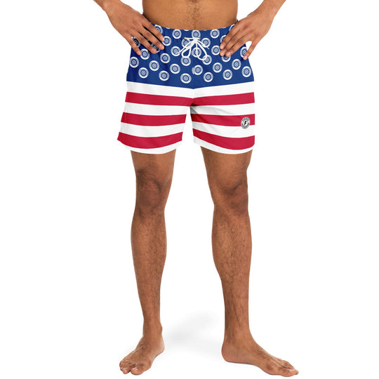 Wheels and Stripes USA Swim Trunks (Clearance) - Furious Motorsport