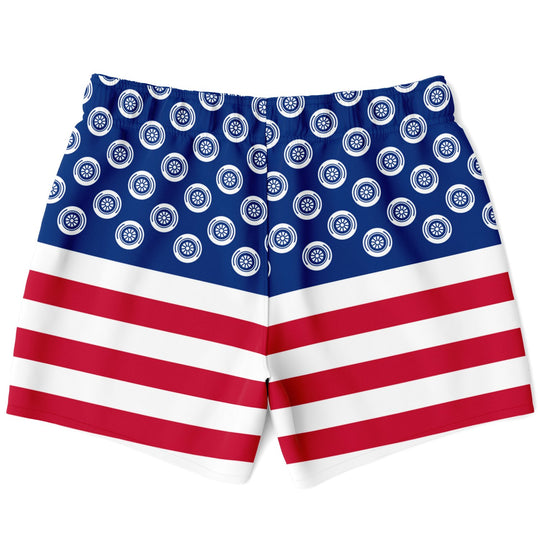 Wheels and Stripes USA Swim Trunks (Clearance) - Furious Motorsport