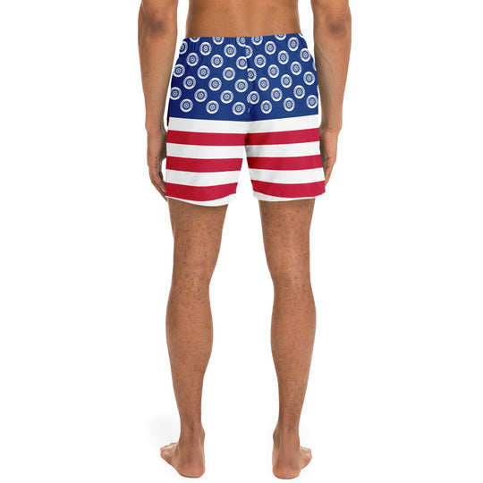 Wheels and Stripes USA Swim Trunks (Clearance) - Furious Motorsport