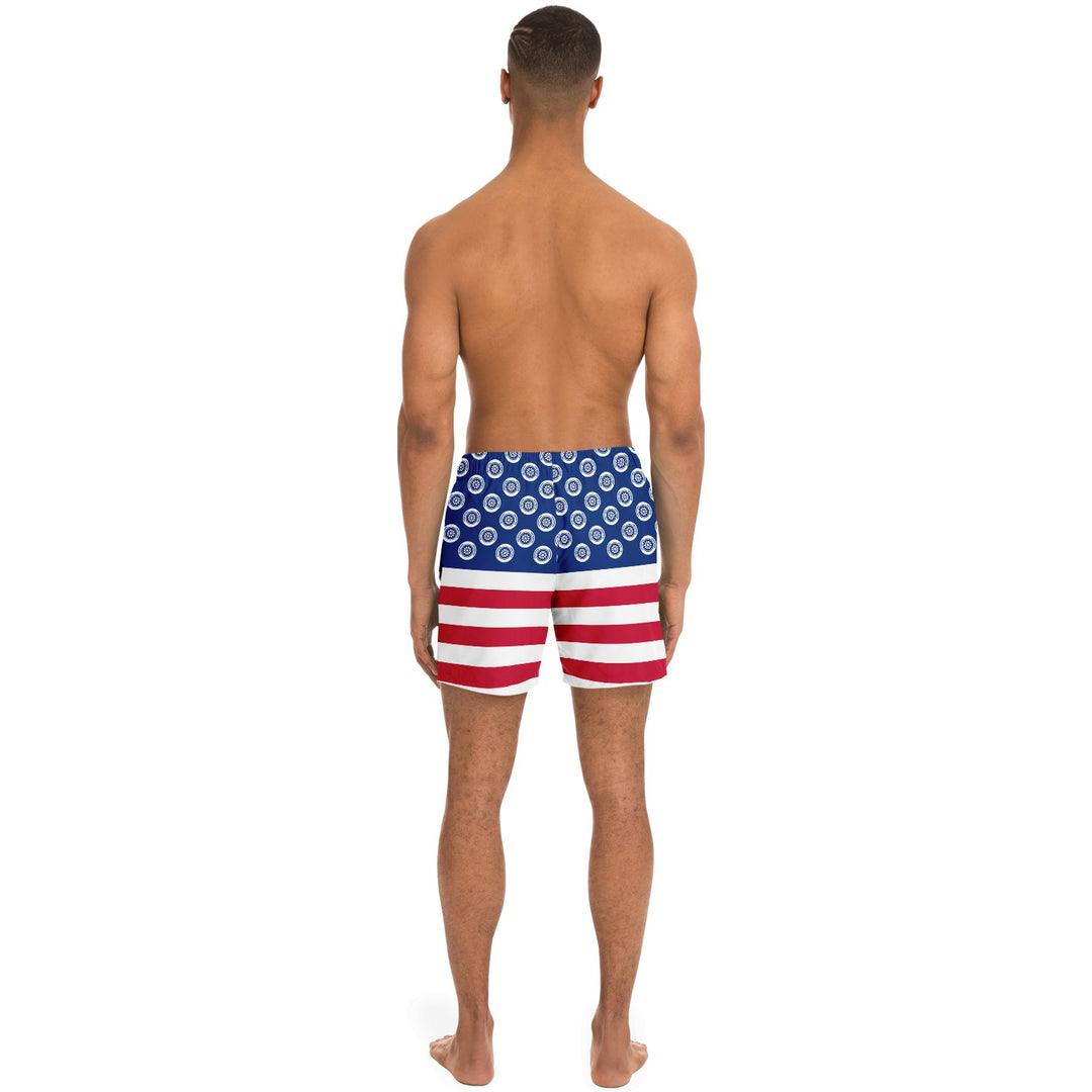 Wheels and Stripes USA Swim Trunks (Clearance) - Furious Motorsport