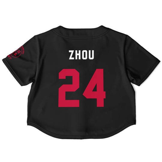 Zhou - Carbon Black Suzuka "Great Wave" Crop Top - Furious Motorsport