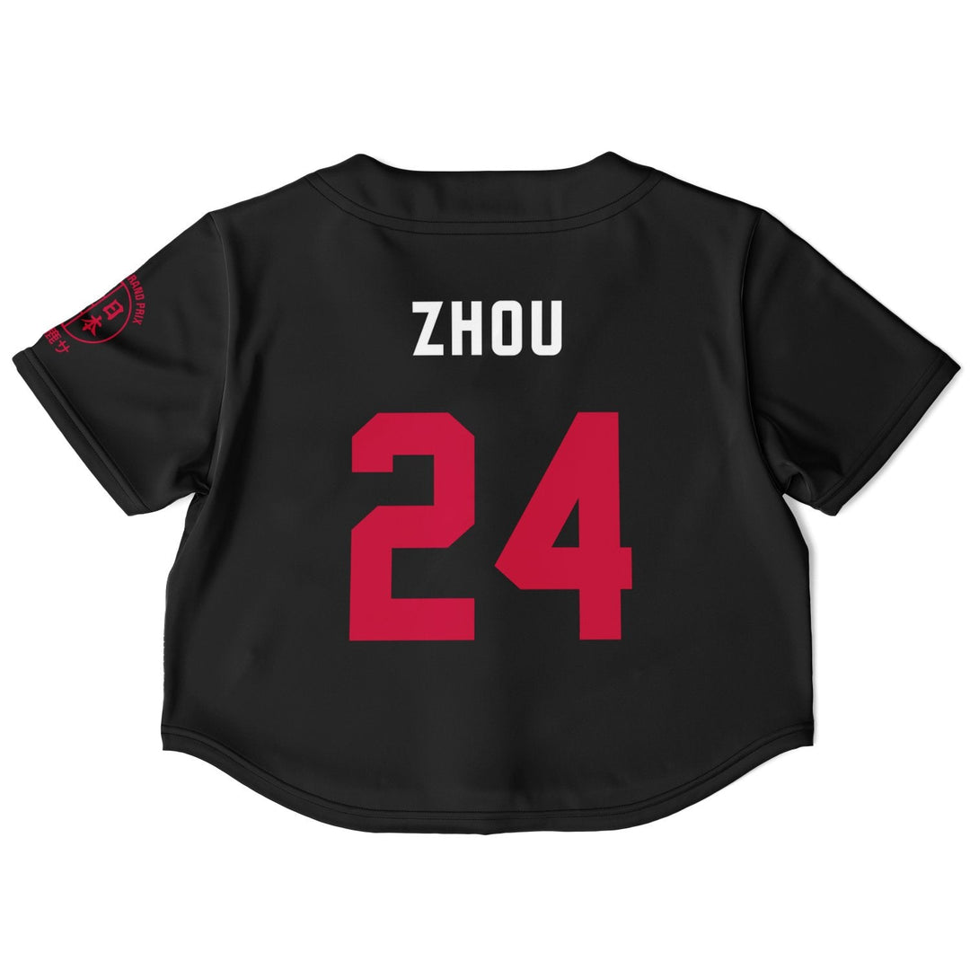 Zhou - Carbon Black Suzuka "Great Wave" Crop Top (Clearance) - Furious Motorsport