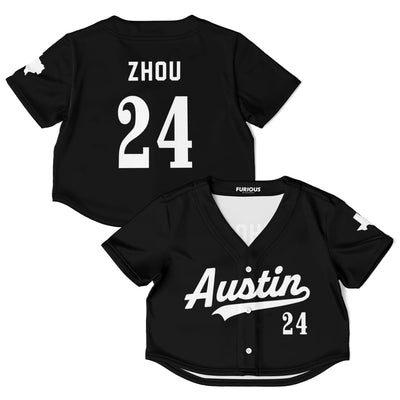 Zhou - Jet Black Austin Crop Top - Furious Motorsport